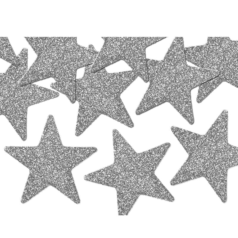 Decorazioni stelline glitterate argento 5 cm 8 pz – dg5-018