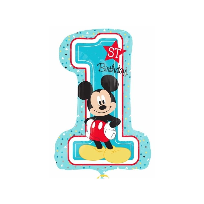 Palloncino foil 1 anno Topolino Mickey Mouse -7A3434301 » Il Fantastico  Mondo di Lu